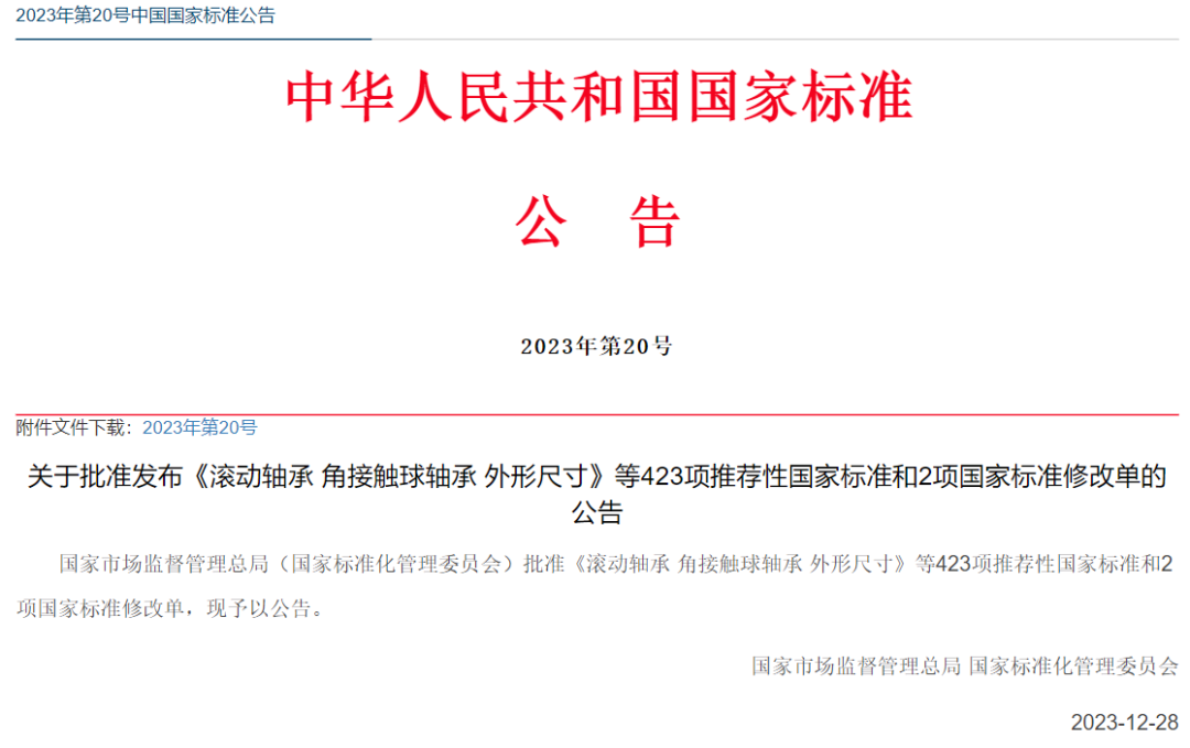 国家标准公告2023年第20号