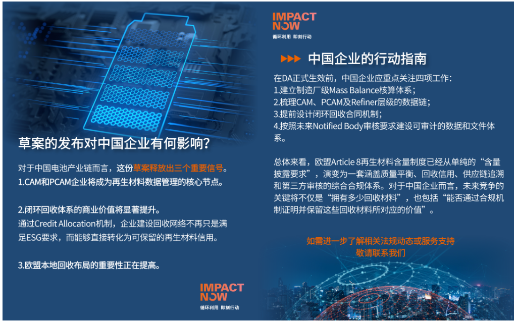 欧盟发布电池法规再生材料核算验证方法草案