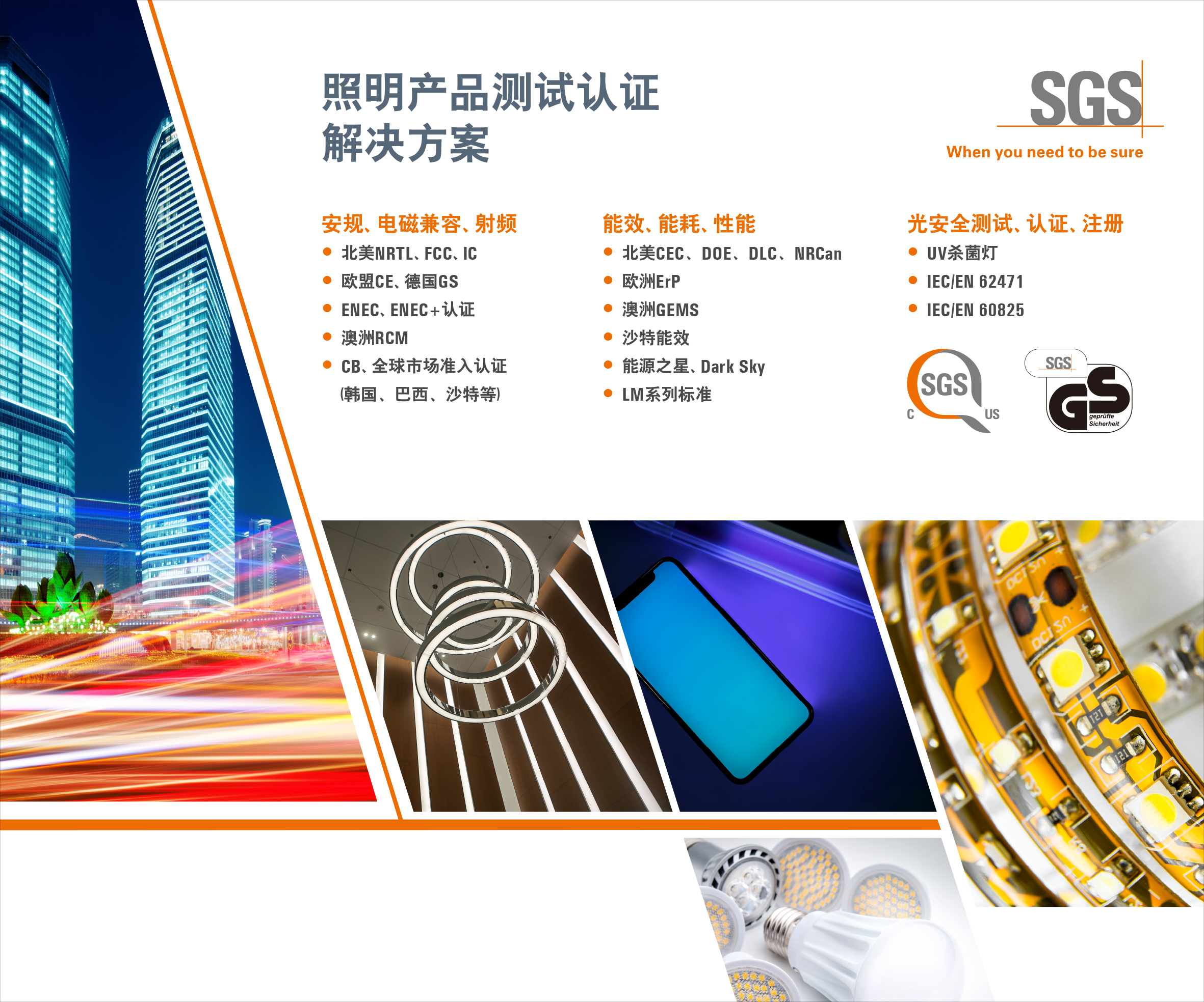 SGS照明产品测试认证解决方案