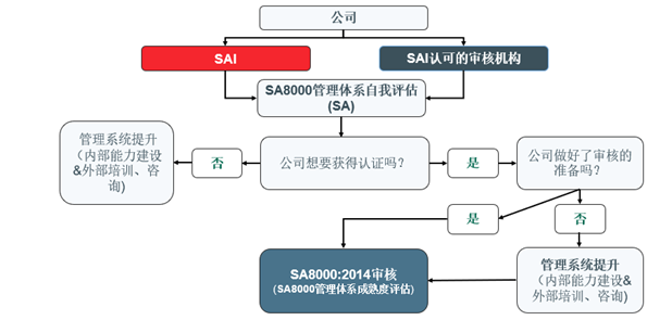 SA8000初始认证流程图