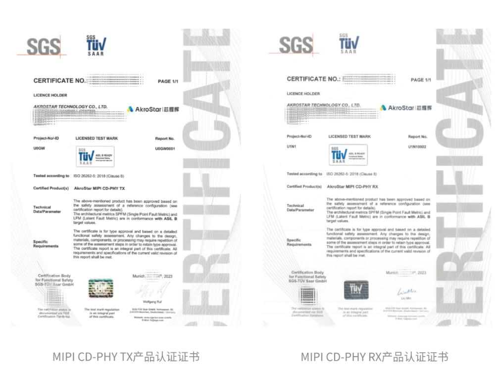 SGS为芯耀辉颁发ISO 26262:2018 ASIL-B Ready产品认证证书